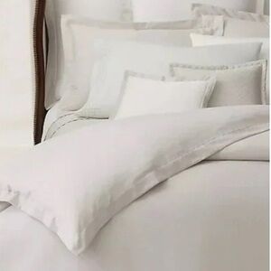 Ralph Lauren Duvet Cover Lovan Jacquard Full/Queen Organic Cotton Studio White